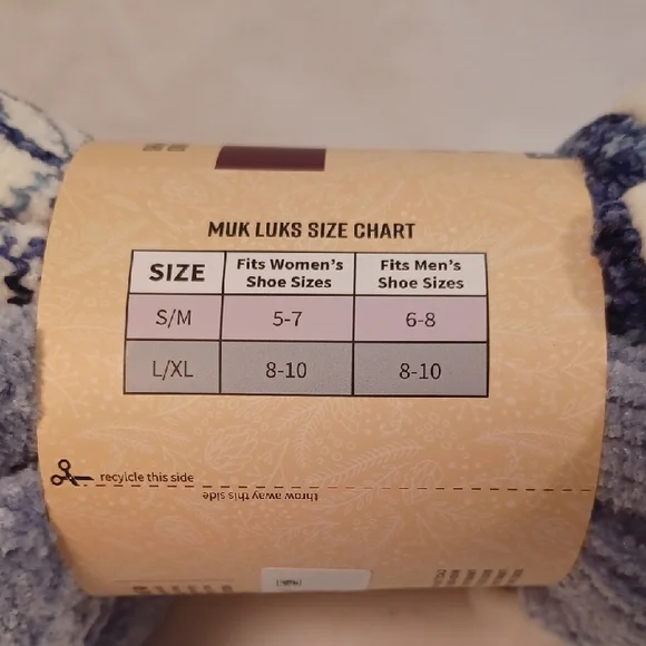 Muk Luks Blue and White Casual Socks for Cozy Comfort - Picture 3 of 5